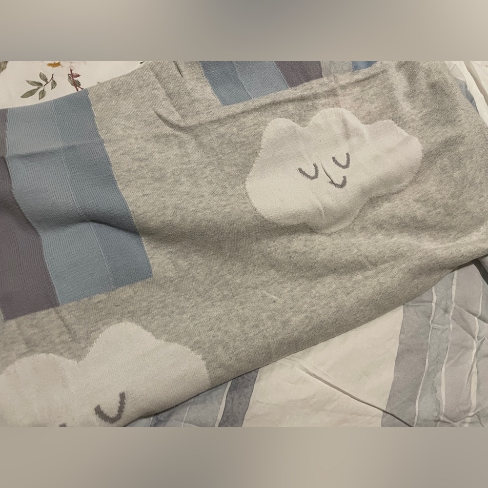 Pottert Barn kids crib fitted sheet and throw set